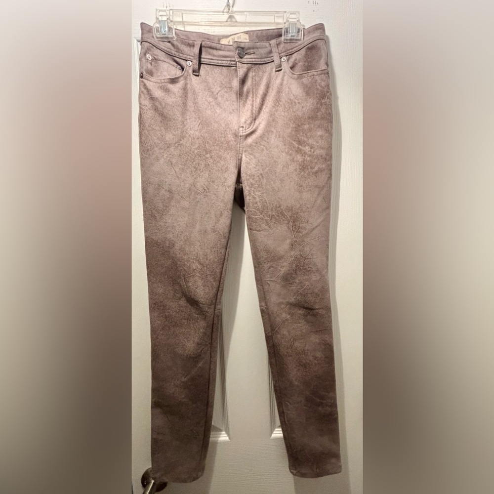 Free People Vegan Suede Skinnies High Rise Skinny Pants Sz: 29